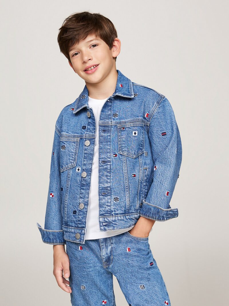 TOMMY HILFIGER Geacă de primăvară-toamnă  bleumarin / albastru denim / roșu / alb