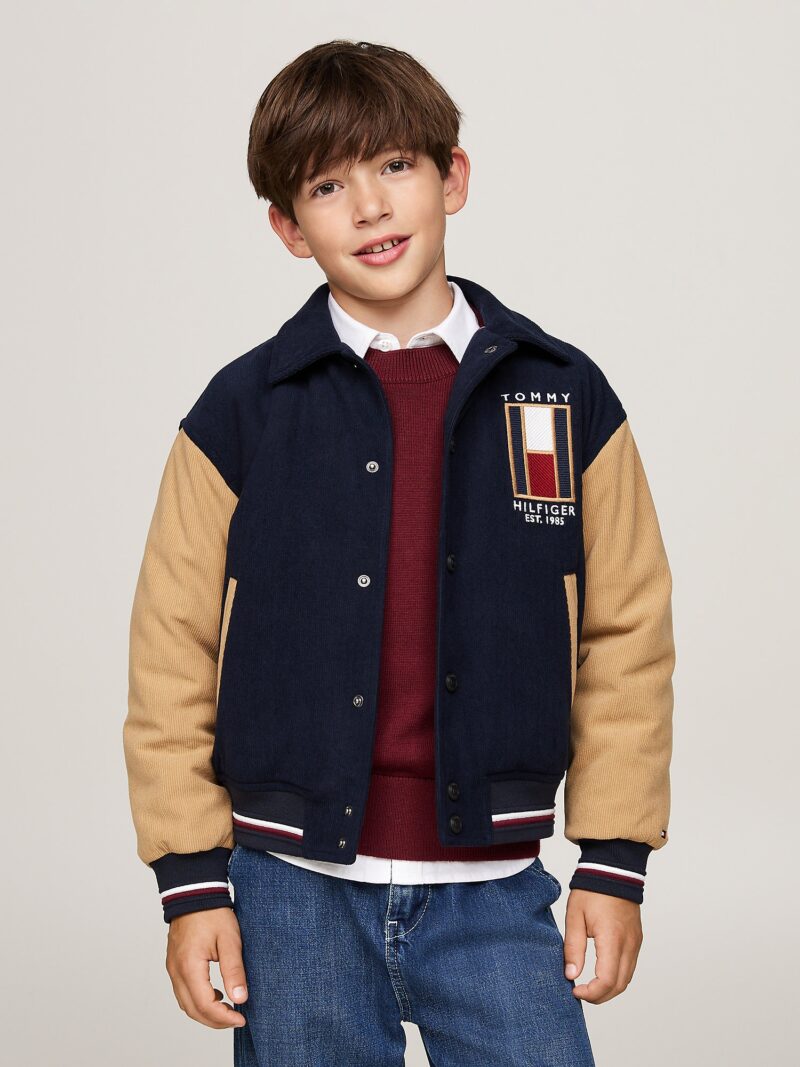 TOMMY HILFIGER Geacă de primăvară-toamnă  bleumarin / maro cappuccino / rubiniu / alb preţ