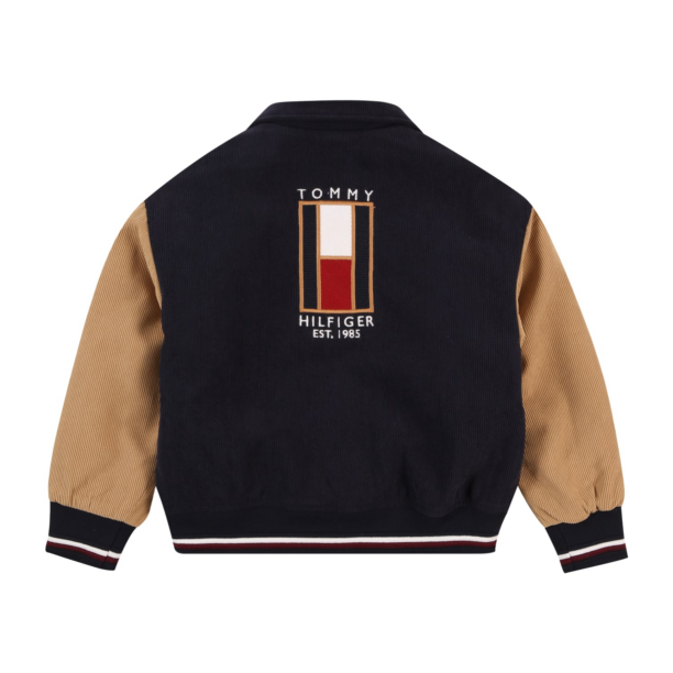 TOMMY HILFIGER Geacă de primăvară-toamnă  bleumarin / maro cappuccino / rubiniu / alb