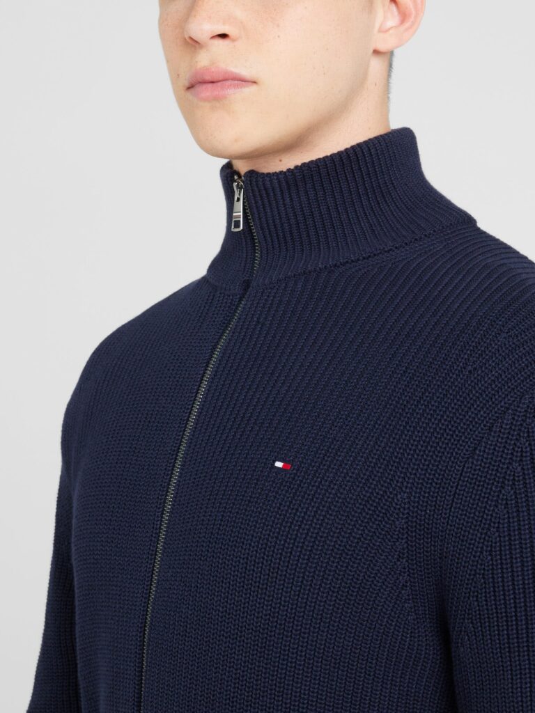 Cumpăra TOMMY HILFIGER Geacă tricotată  bleumarin