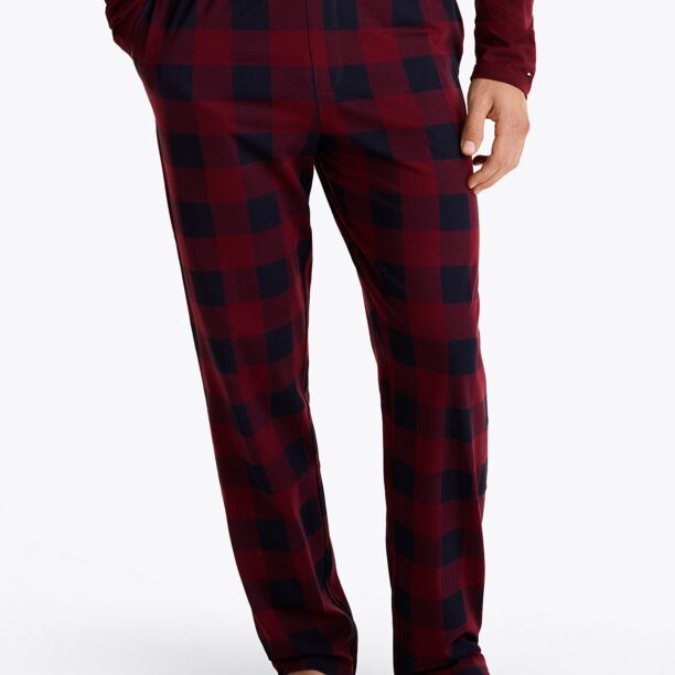 TOMMY HILFIGER Pantaloni de pijama  roșu vin / roșu merlot / negru preţ