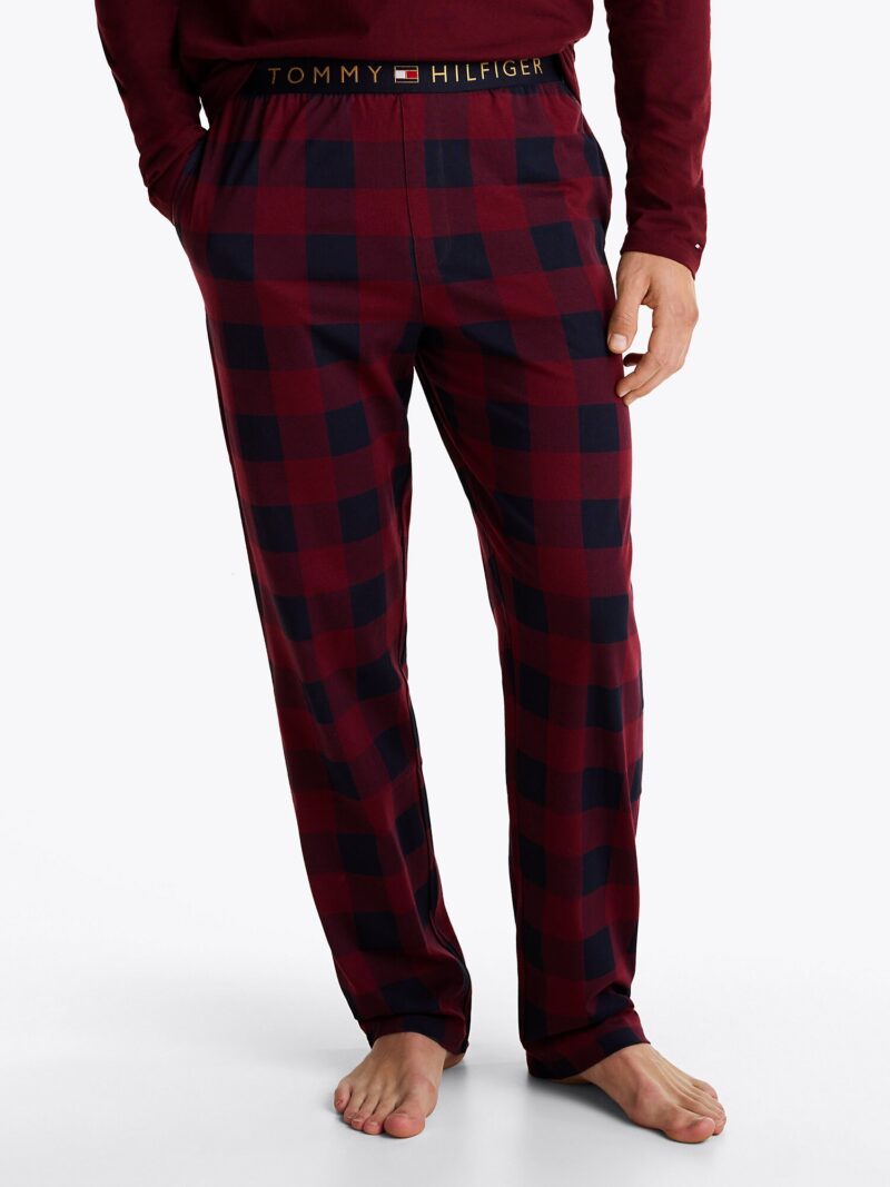 TOMMY HILFIGER Pantaloni de pijama  roșu vin / roșu merlot / negru preţ