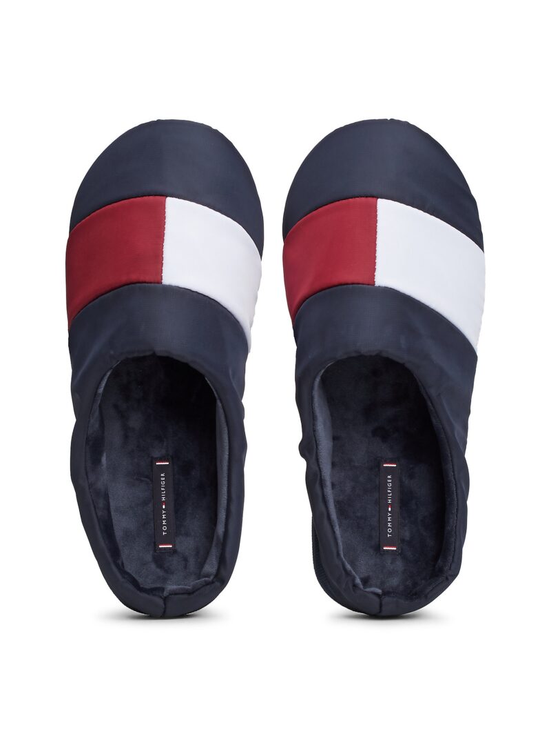 TOMMY HILFIGER Papuci de casă  bleumarin / roșu cireș / alb preţ