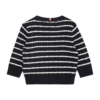 TOMMY HILFIGER Pulover  albastru marin / alb