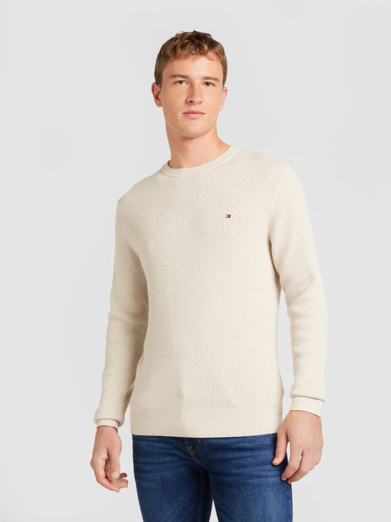 TOMMY HILFIGER Pulover  bleumarin / maro cappuccino / roșu / alb preţ