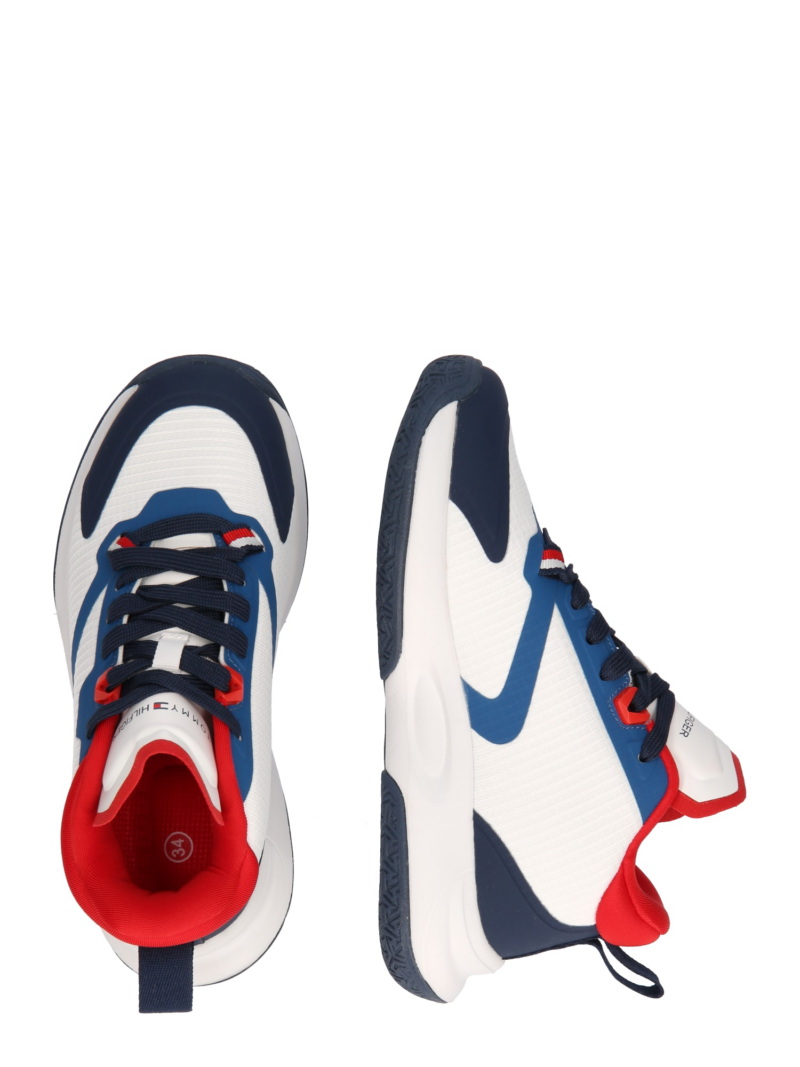 TOMMY HILFIGER Sneaker  bleumarin / albastru închis / roși aprins / alb