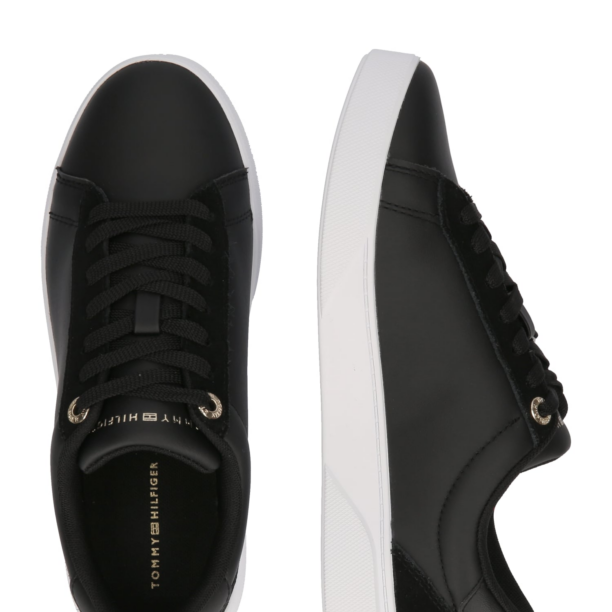 TOMMY HILFIGER Sneaker low 'CHIC COURT'  auriu / negru