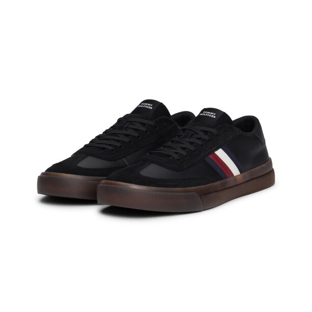 TOMMY HILFIGER Sneaker low 'CUPSET TERRACE'  roșu carmin / negru / alb