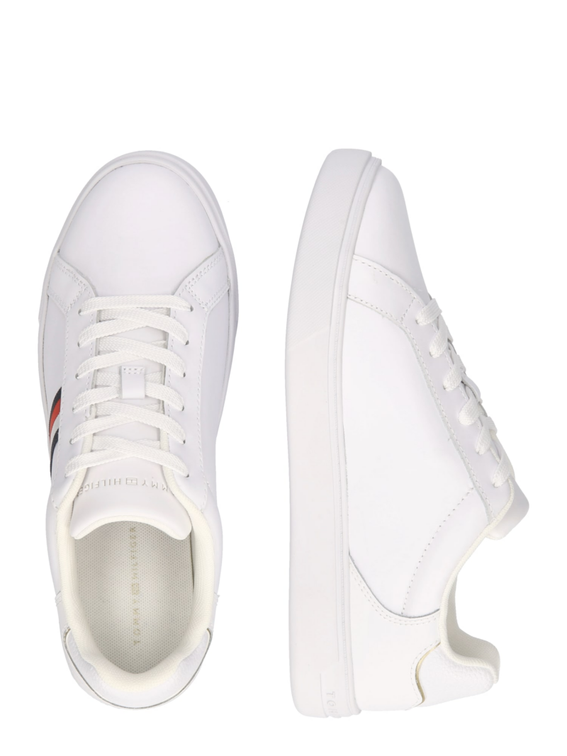 TOMMY HILFIGER Sneaker low 'ESSENTIAL COURT'  bleumarin / roșu / alb