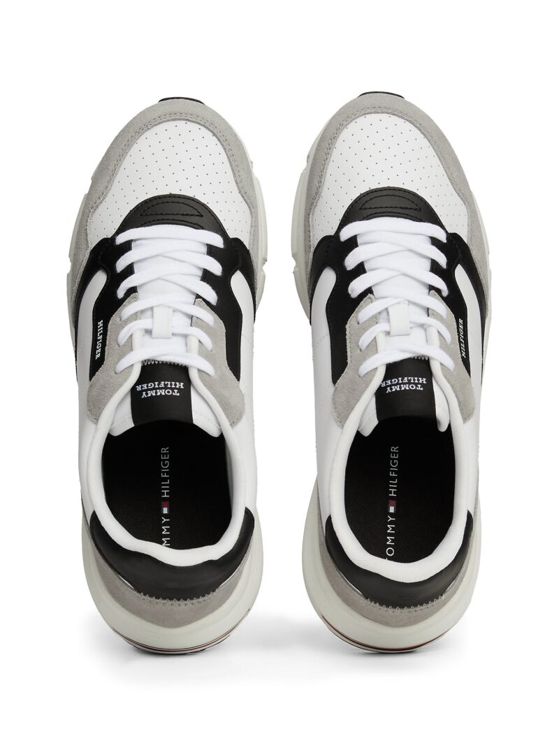 TOMMY HILFIGER Sneaker low 'FASTON'  gri taupe / negru / alb preţ