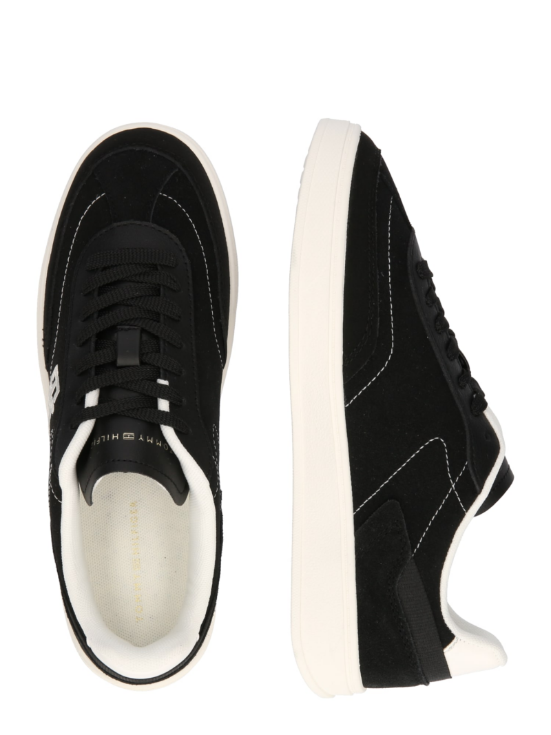 TOMMY HILFIGER Sneaker low 'HERITAGE COURT'  negru / alb