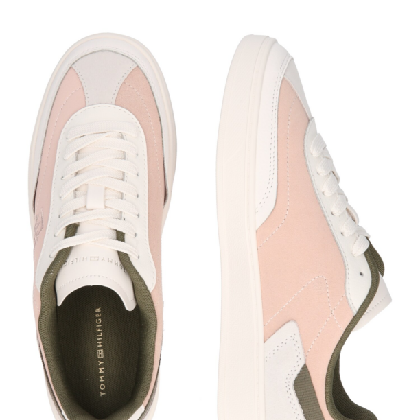 TOMMY HILFIGER Sneaker low 'HERITAGE COURT'  oliv / roz / alb