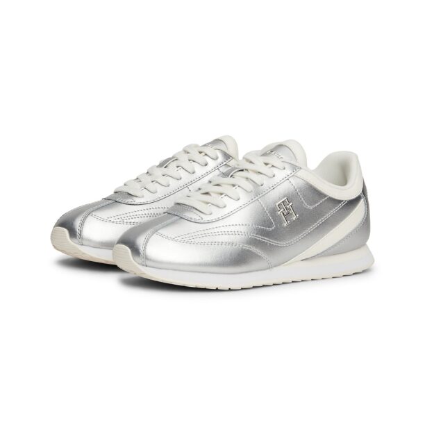 TOMMY HILFIGER Sneaker low 'HERITAGE'  argintiu / alb