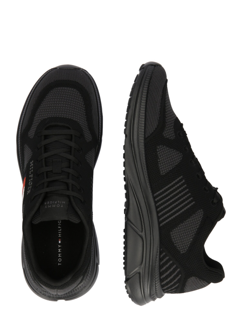 TOMMY HILFIGER Sneaker low 'MODERN ESS'  gri grafit / roșu / negru / alb