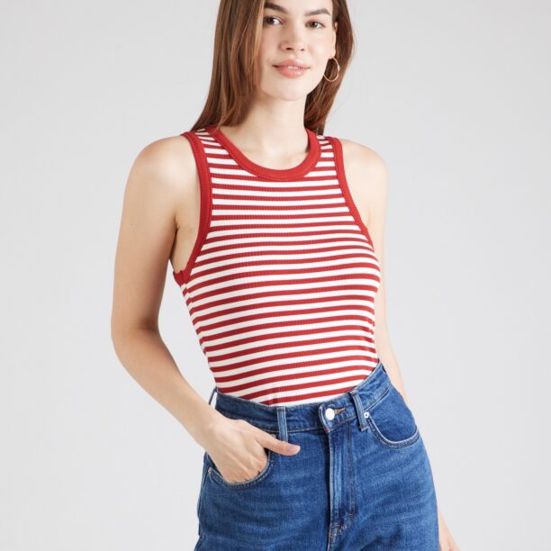 TOMMY HILFIGER Top  roșu / alb