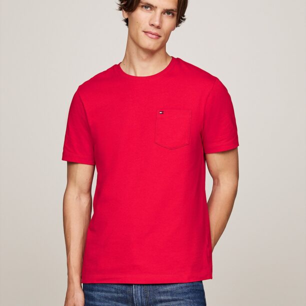 TOMMY HILFIGER Tricou 'Essential'  purpuriu