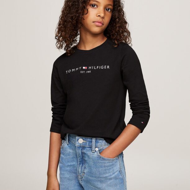 TOMMY HILFIGER Tricou 'Essential'  roșu / negru / alb