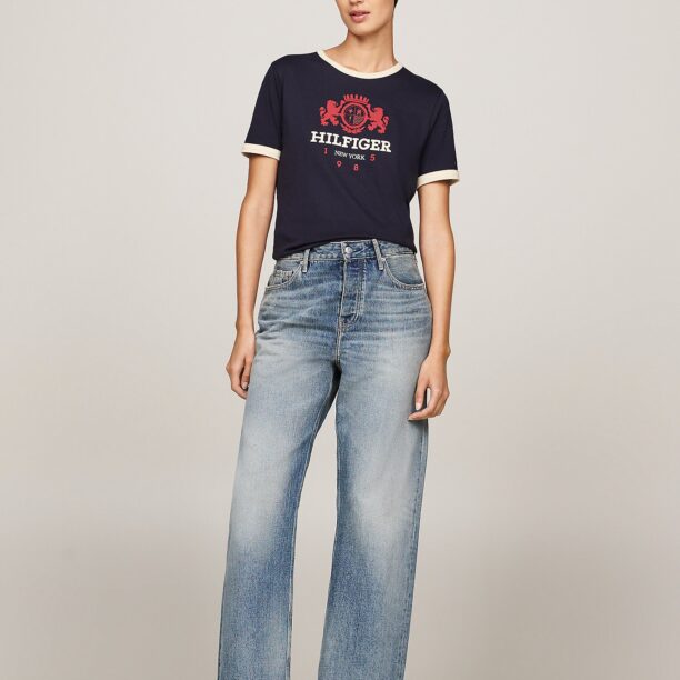 TOMMY HILFIGER Tricou  albastru marin / roșu / alb preţ