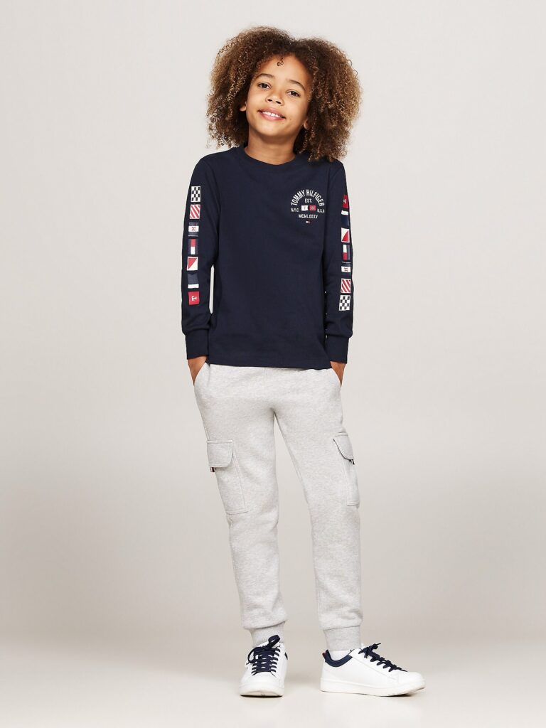 TOMMY HILFIGER Tricou  albastru marin / roșu / alb preţ