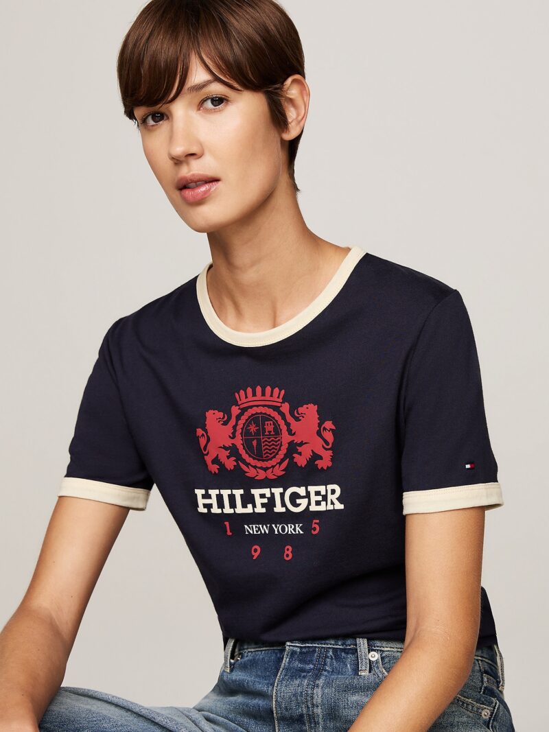 Cumpăra TOMMY HILFIGER Tricou  albastru marin / roșu / alb