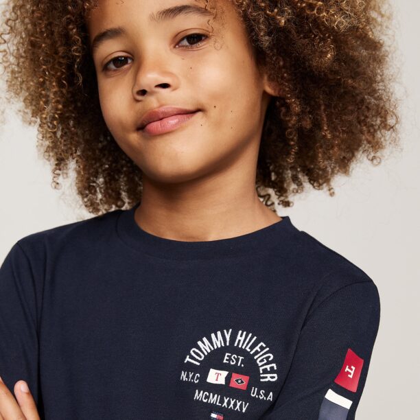 Cumpăra TOMMY HILFIGER Tricou  albastru marin / roșu / alb