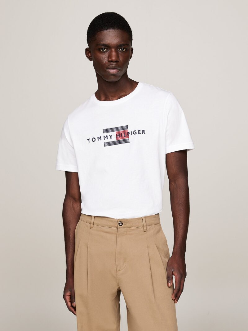 TOMMY HILFIGER Tricou  albastru / roșu / alb