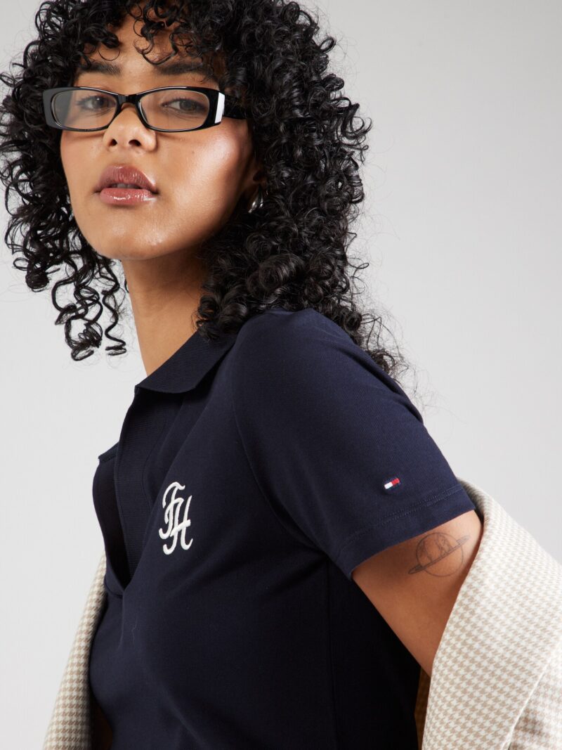 Preţ TOMMY HILFIGER Tricou  bleumarin / alb