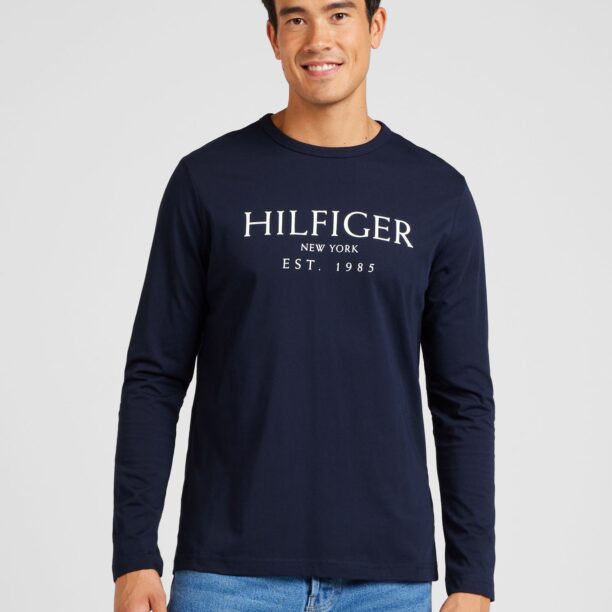 Cumpăra TOMMY HILFIGER Tricou  bleumarin / alb murdar