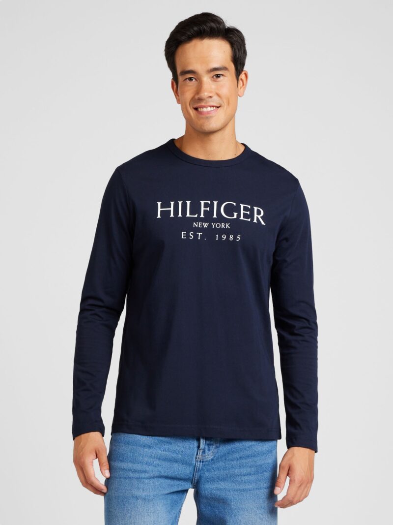 Cumpăra TOMMY HILFIGER Tricou  bleumarin / alb murdar