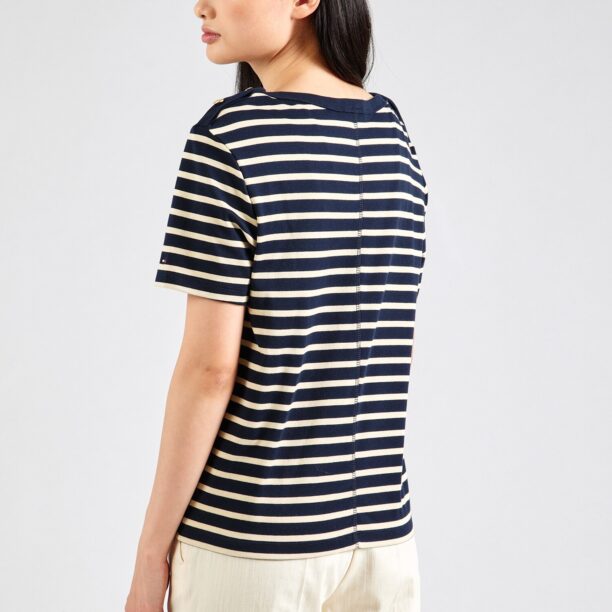 TOMMY HILFIGER Tricou  crem / albastru marin preţ