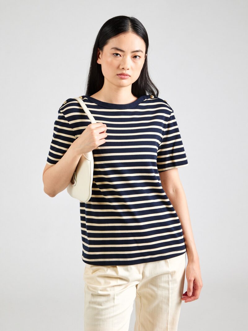 TOMMY HILFIGER Tricou  crem / albastru marin