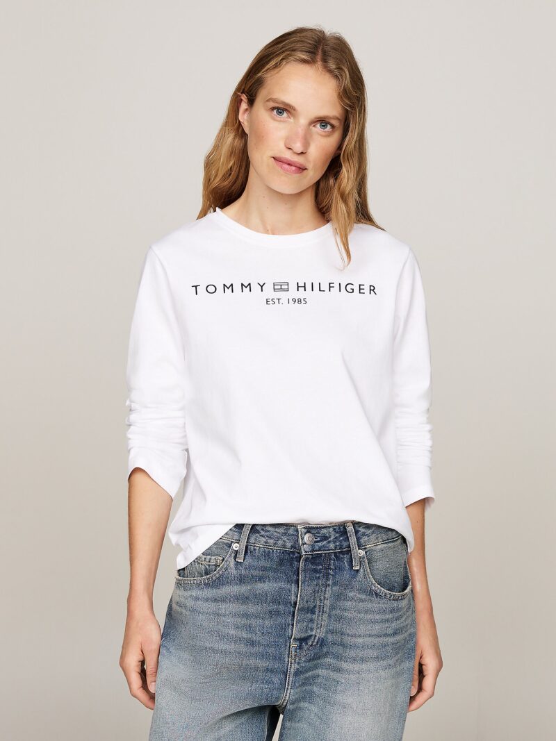 TOMMY HILFIGER Tricou  negru / alb