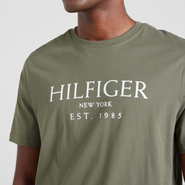 TOMMY HILFIGER Tricou  oliv / alb preţ