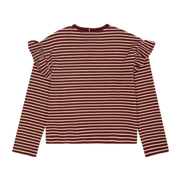 TOMMY HILFIGER Tricou  roșu merlot / alb