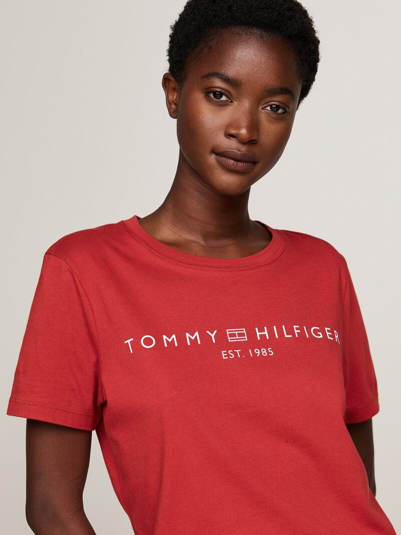 Cumpăra TOMMY HILFIGER Tricou  sângeriu / alb