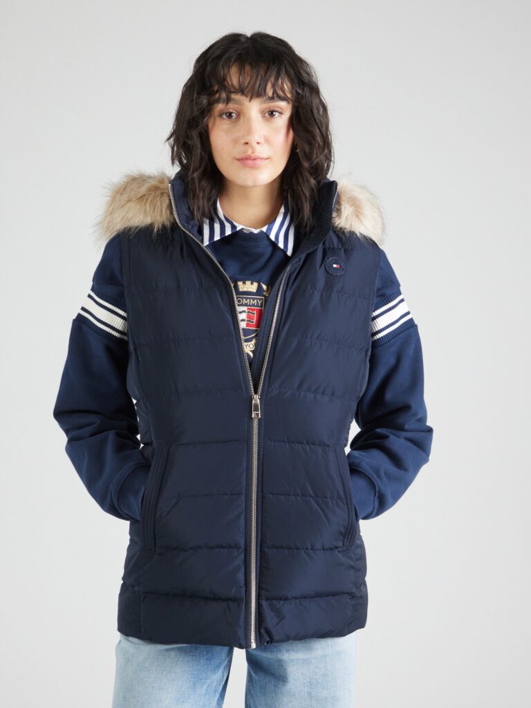 TOMMY HILFIGER Vestă 'HERITAGE'  bleumarin / maro deschis