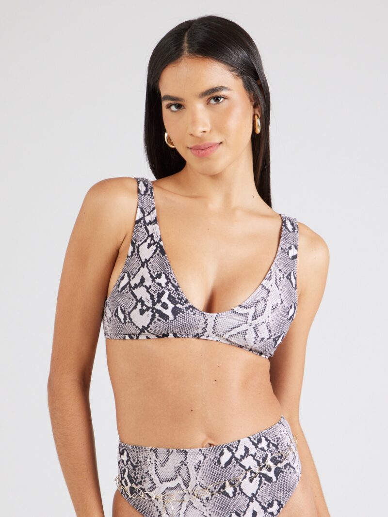 TOPSHOP Sutien costum de baie  gri / negru / alb murdar