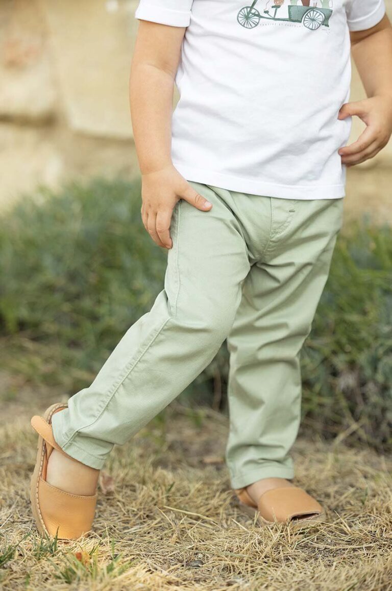 Tartine et Chocolat pantaloni bebe culoarea verde