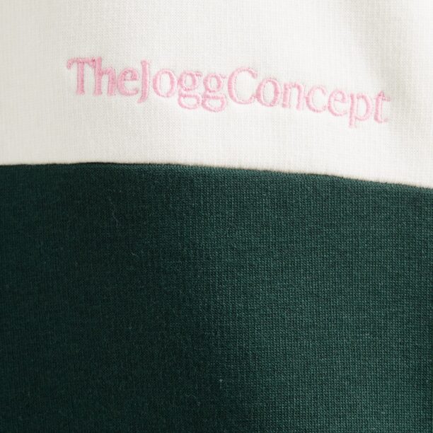 Preţ The Jogg Concept Bluză de molton 'SAGE'  verde pin / roz deschis / alb