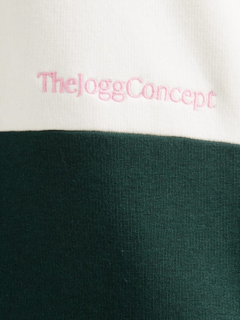 Preţ The Jogg Concept Bluză de molton 'SAGE'  verde pin / roz deschis / alb