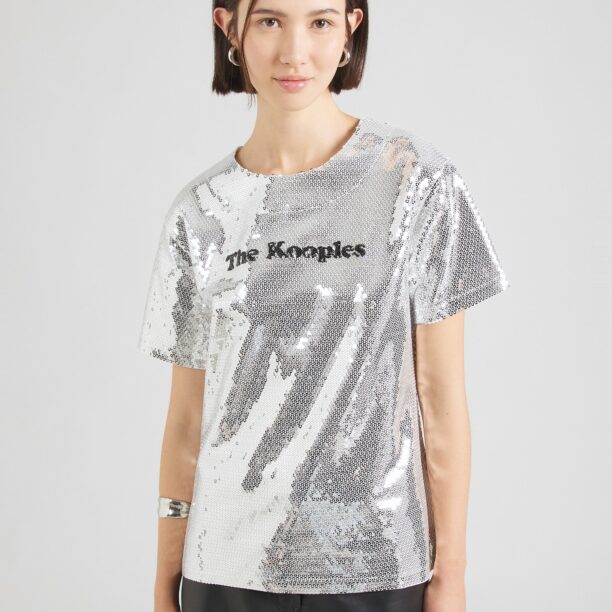 The Kooples Tricou  negru / argintiu