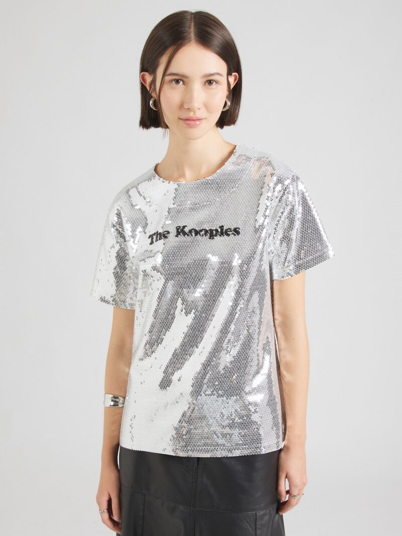 The Kooples Tricou  negru / argintiu