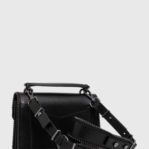 The Kooples poseta de piele culoarea negru preţ