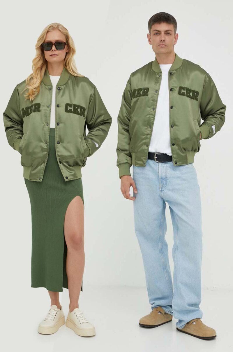 The Mercer Brand geaca bomber culoarea verde