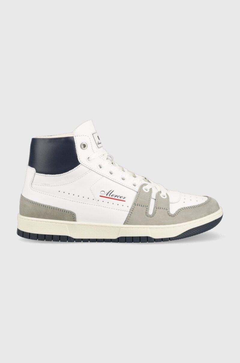 The Mercer Brand sneakers din piele The Brooklyn High culoarea alb