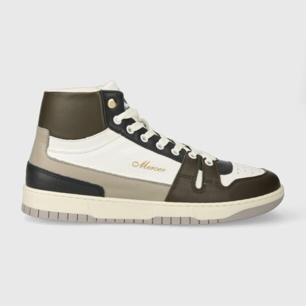 The Mercer Brand sneakers din piele The Brooklyn High culoarea verde