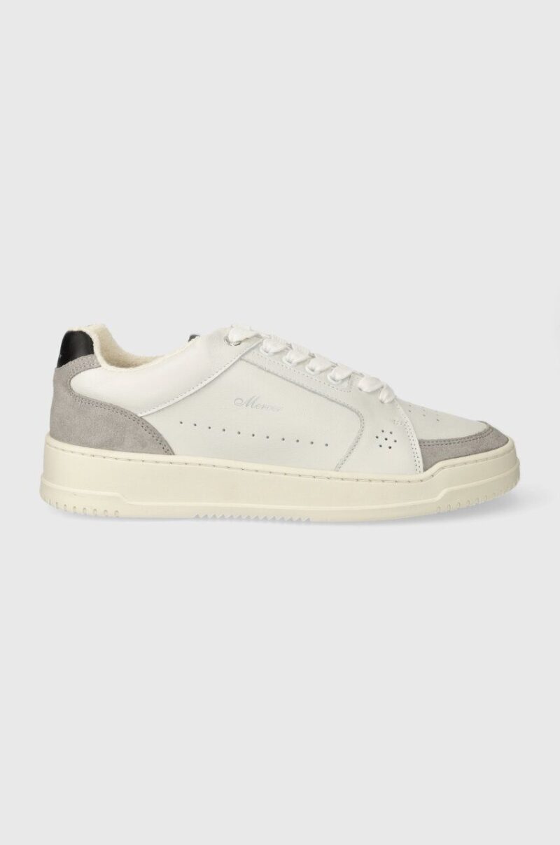 The Mercer Brand sneakers din piele The Open Era culoarea alb