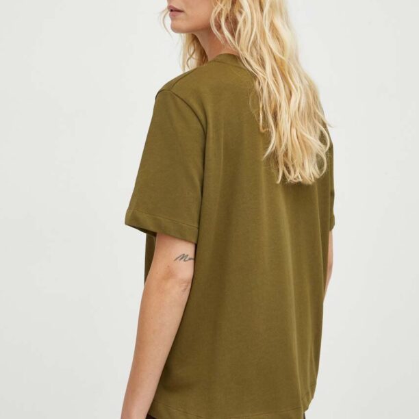 The Mercer Brand tricou din bumbac culoarea verde preţ