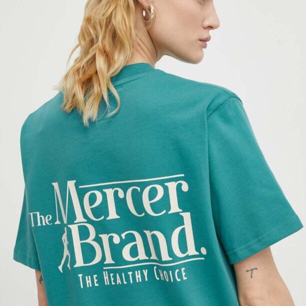 The Mercer Brand tricou din bumbac culoarea verde