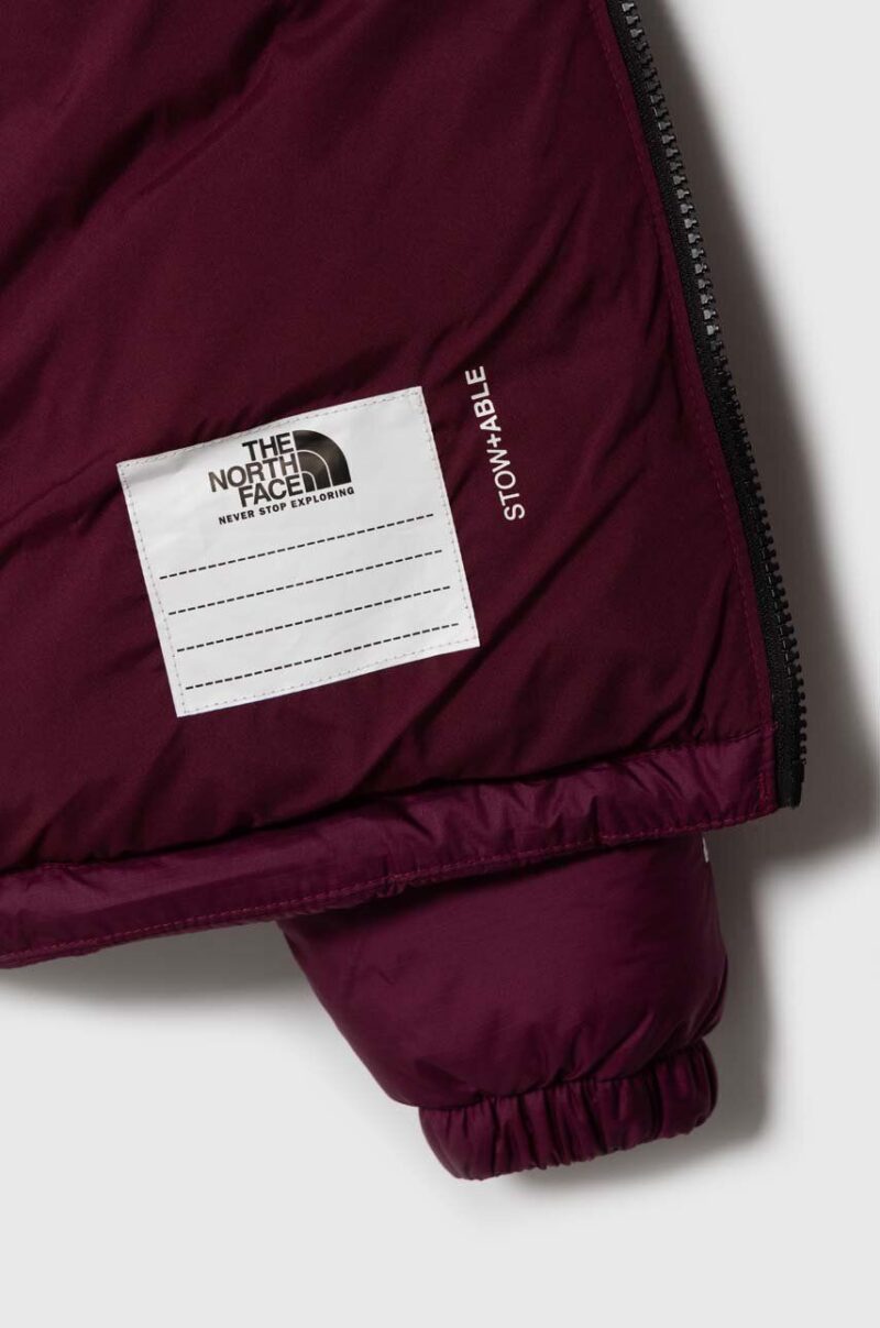 The North Face geaca de puf pentru copii 1996 RETRO NUPTSE JACKET culoarea violet preţ